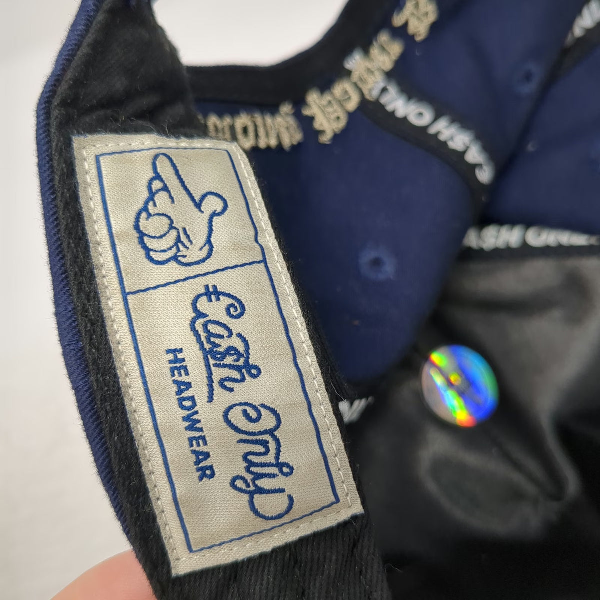 Cash Only 5 Panel Blue Hat One Size Donald Duck Rhinestone Montana Power Respect