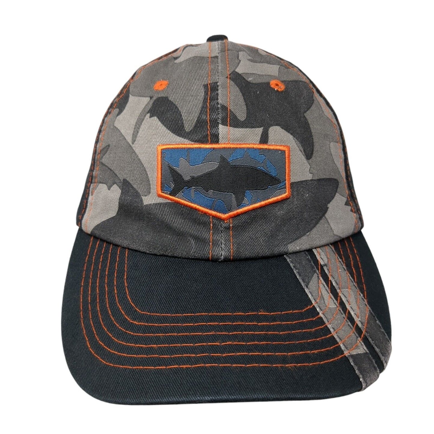 Crazy Shirts Strapback Hat Camouflage One Size Adjustable Shark Patch
