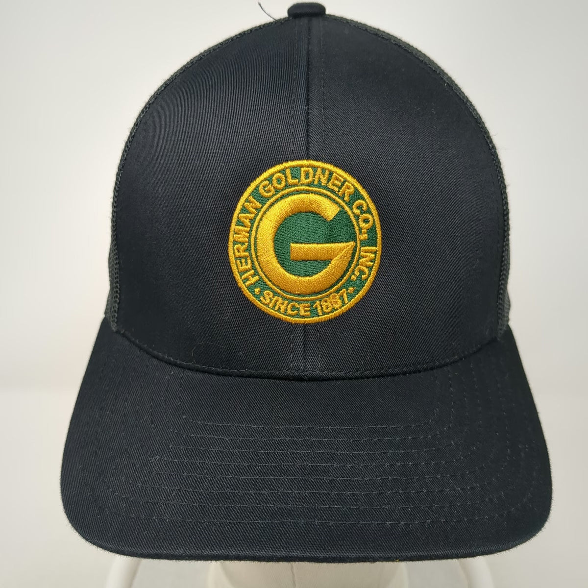 Pacific Headwear Trucker Hat Black One Size Mesh Snapback Herman Goldner Co Inc