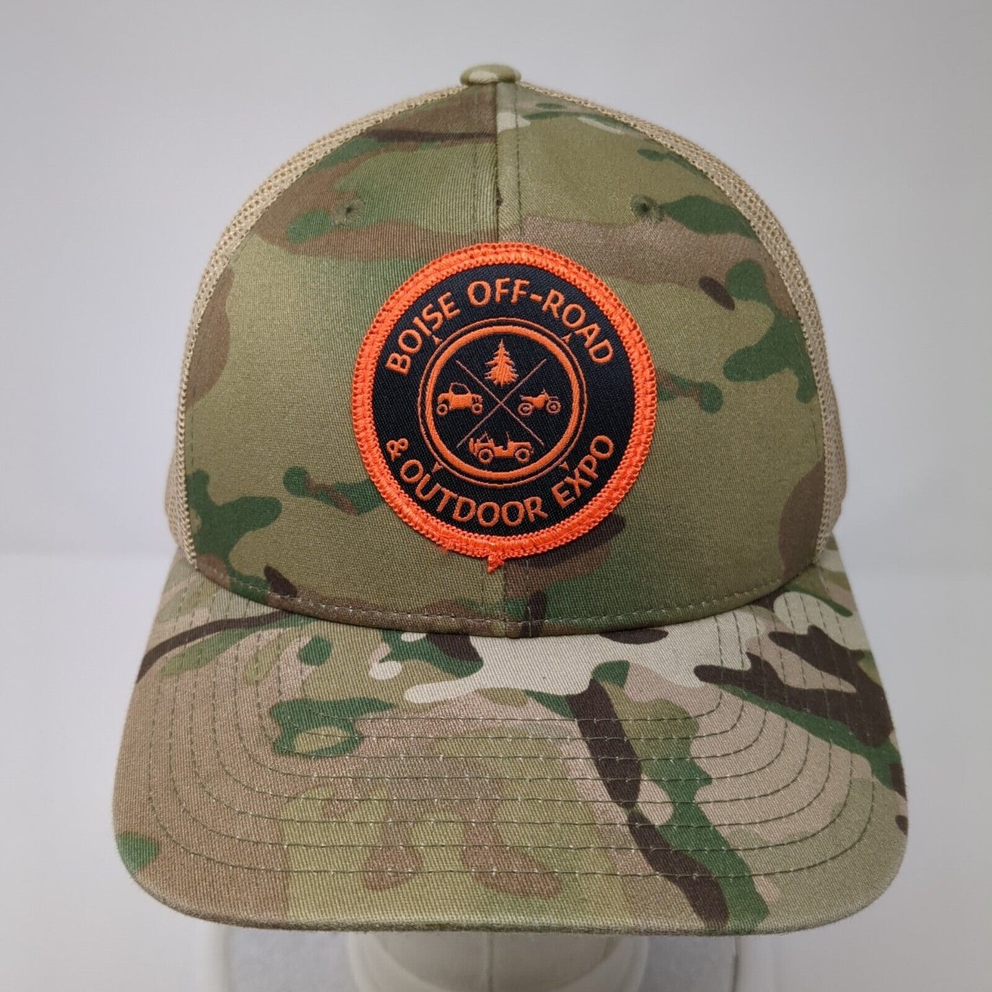 Boise Off-Road & Outdoor Expo Snapback Trucker Hat Camo One Size Mesh Back