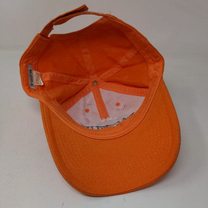 Bargay Men's Strapback Hat Orange Adjustable Embroidered Pasteur Medical Logo