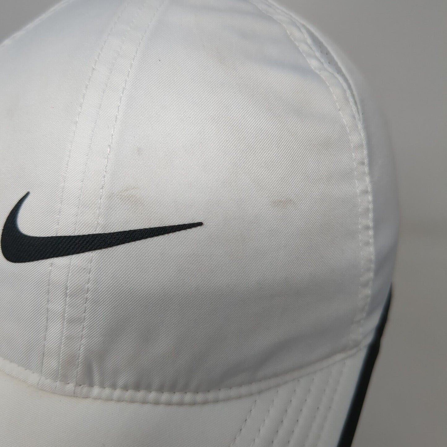 Nike Strapback Hat White One Size Adjustable Featherlight Dri-Fit