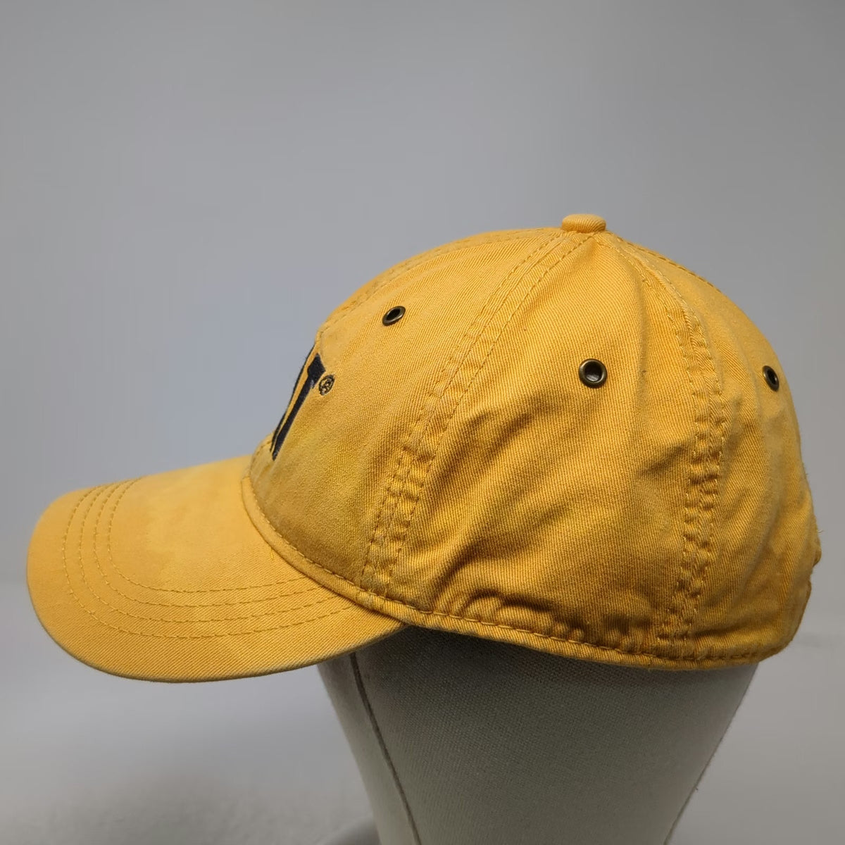 CAT Caterpillar Baseball Cap Yellow Black OSFM Adjustable Strapback Hat Cotton