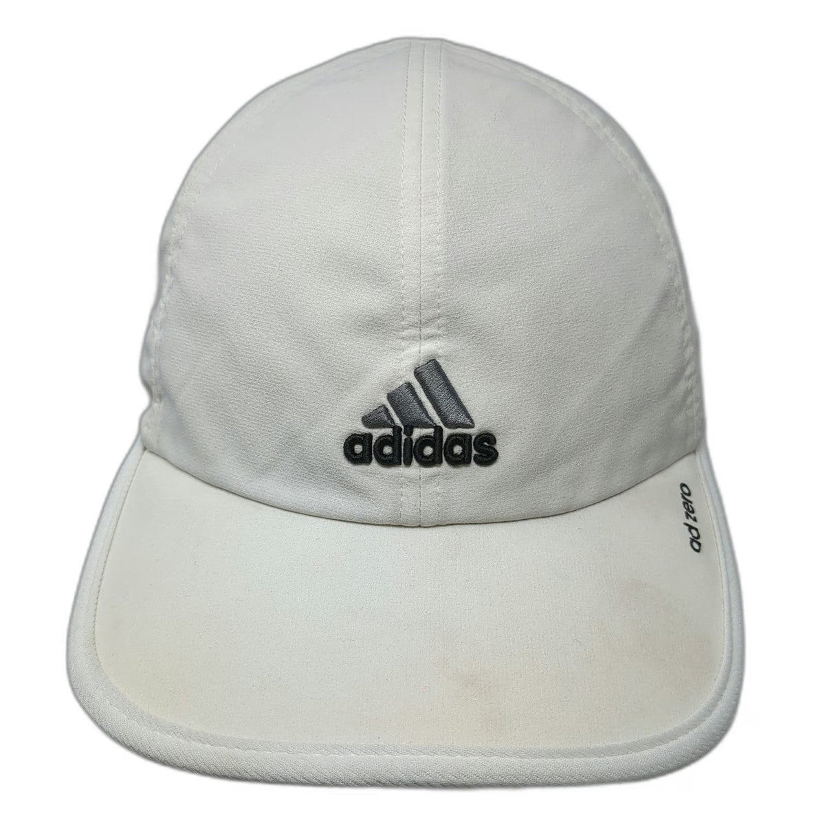 Adidas Baseball Cap White One Size Adizero Mesh Vented Strapback Running Hat