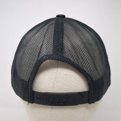 Thry Ving Media Snapback Rope Trucker Hat Black One Size Mesh Back
