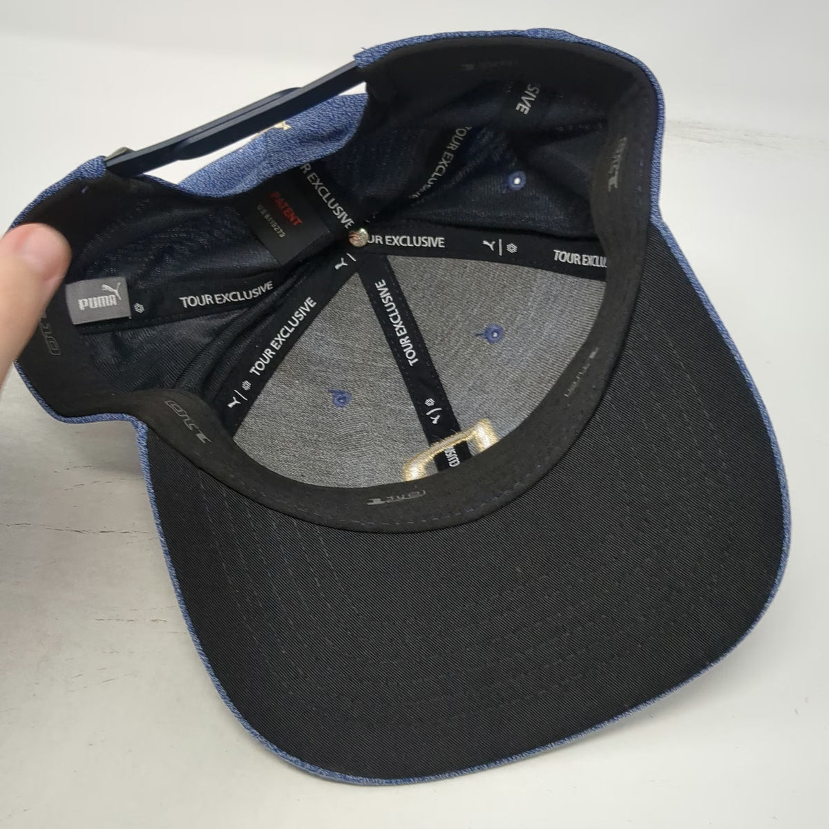 Puma Snapback Blue One Size Hat Tour Exclusive 110 Gold P Logo Golf Performance