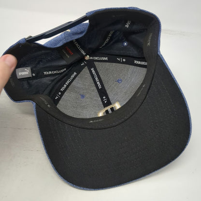 Puma Snapback Blue One Size Hat Tour Exclusive 110 Gold P Logo Golf Performance