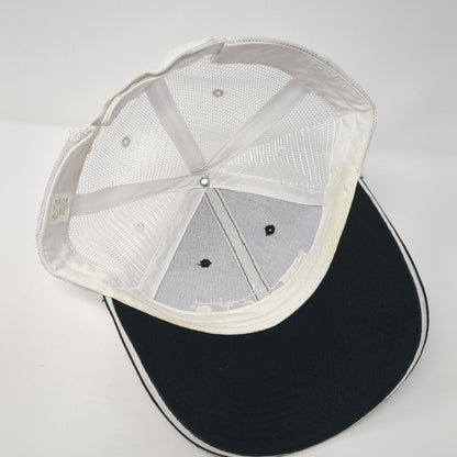 Emesto Silver Strapback Mesh Back Trucker Hat Black One Size Colorblock