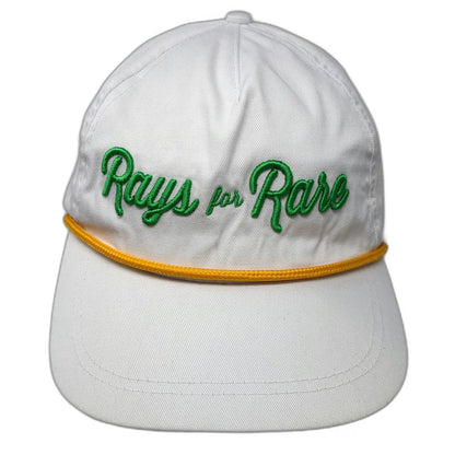 Port Authority 5 Panel White One Size Hat Rays for Rare Sun Rope Snapback Logo