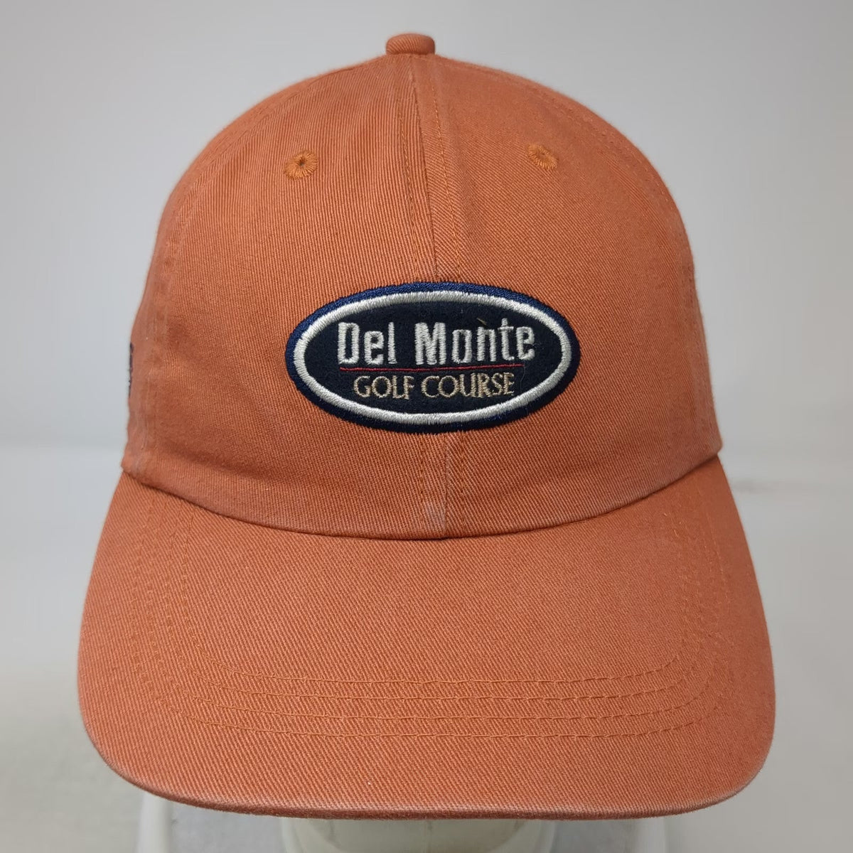 Ahead Baseball Cap Orange One Size Del Monte Golf Course Slideback Hat Est 1897