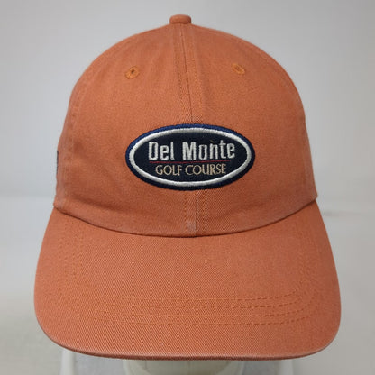 Ahead Baseball Cap Orange One Size Del Monte Golf Course Slideback Hat Est 1897