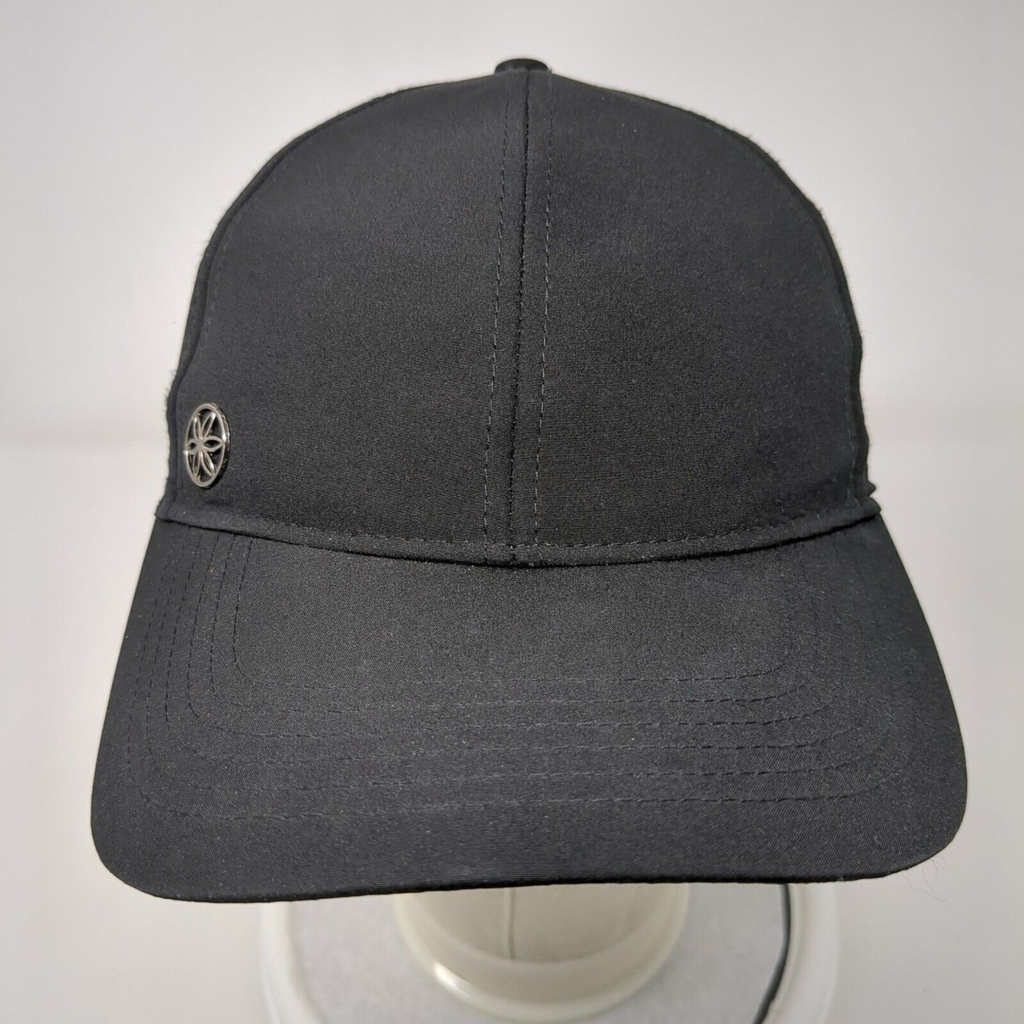 Gaiam Strapback Hat Black OSFA Adjustable Solid 6 Panel Perforated