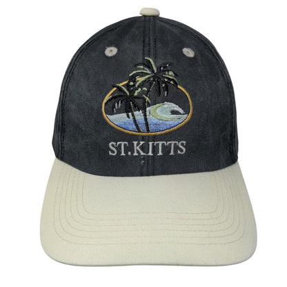 St. Kitts Strapback Hat Multicolor One Size Adjustable Embroidered Cotton