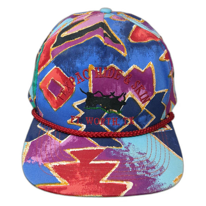Monogram hoppe 5 Panel Blue Hat One Size Rope Geometric Tex Pac Hide & Skin