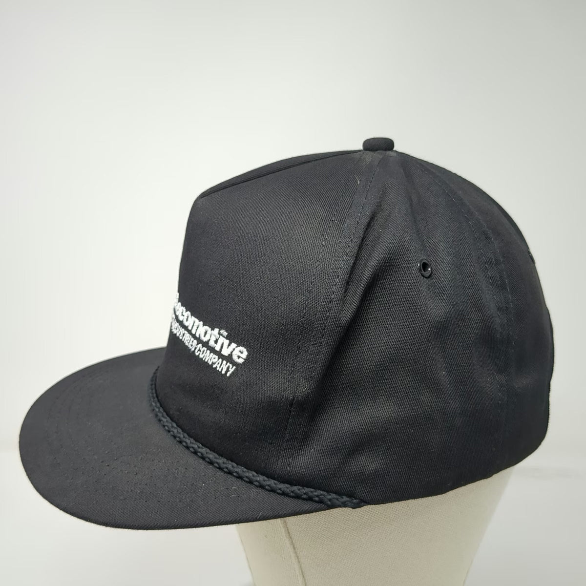 Legend Snapback Black One Size 5 Panel Rope Hat Boise Locomotive MotivePower