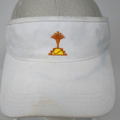 American Needle Visor White One Size Indian Wells Tennis Garden Strapback Hat