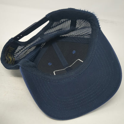 Threadgrit Trucker Hat Blue One Size Deer Patch Mesh Back Snapback Adjustable