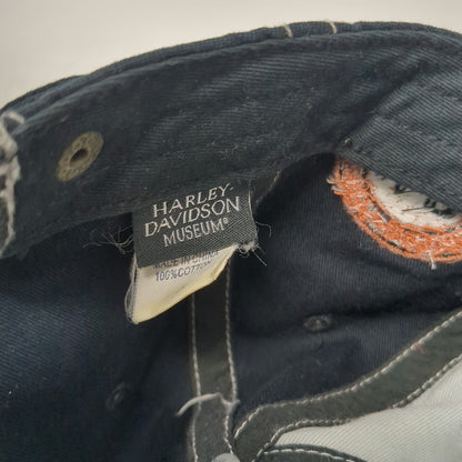 Harley-Davidson Baseball Cap Black One Size Side Patch Contrast Stitching Hat
