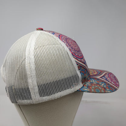 Ariat Trucker Hat Purple One Size Mandala Pattern Mesh Back Snapback Cap Logo