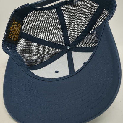 Yupoong Trucker Hat Blue One Size Rexburg Motorsports Mesh Snapback Structured