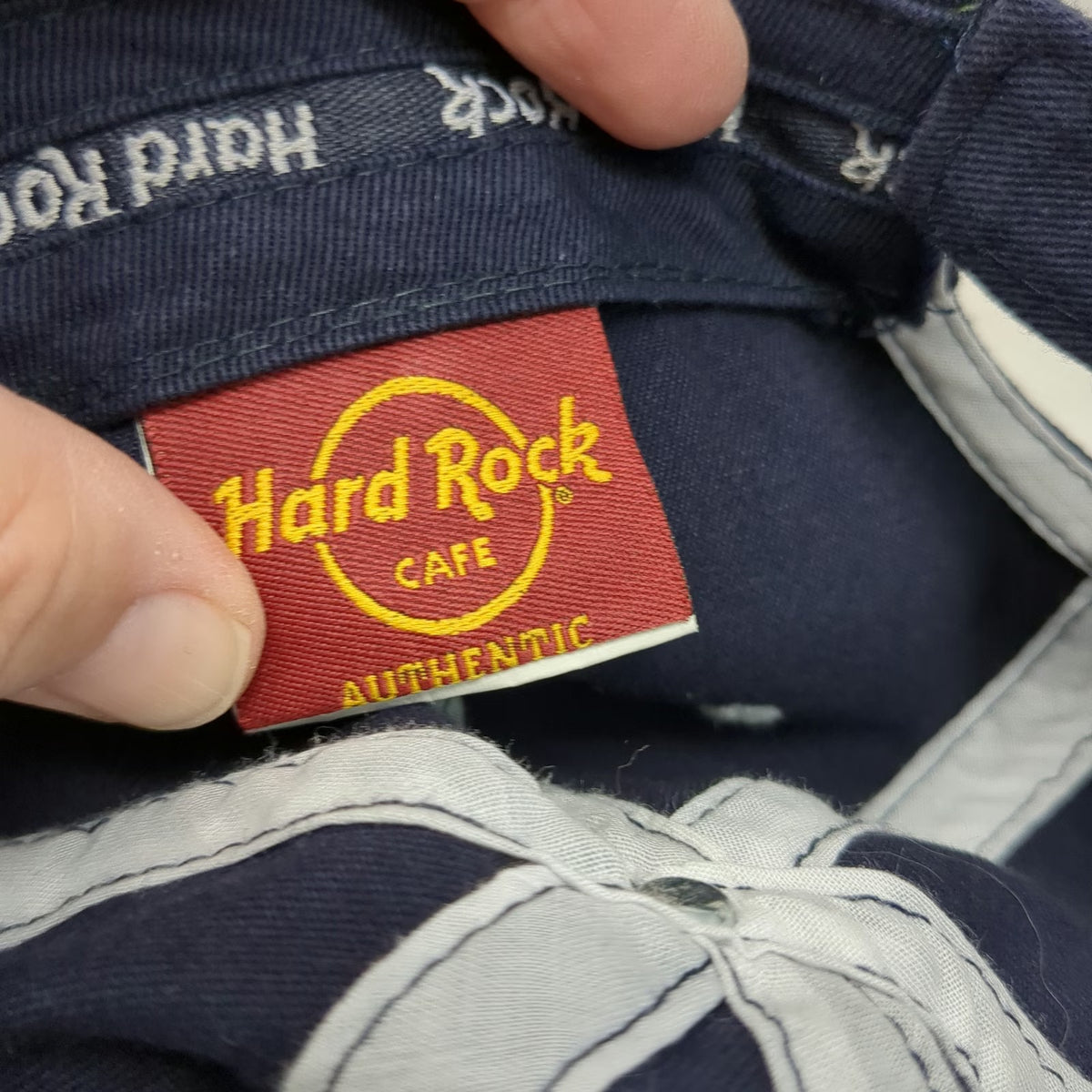 Hard Rock Cafe Baseball Cap Blue One Size Cayman Islands Cotton Strapback Hat