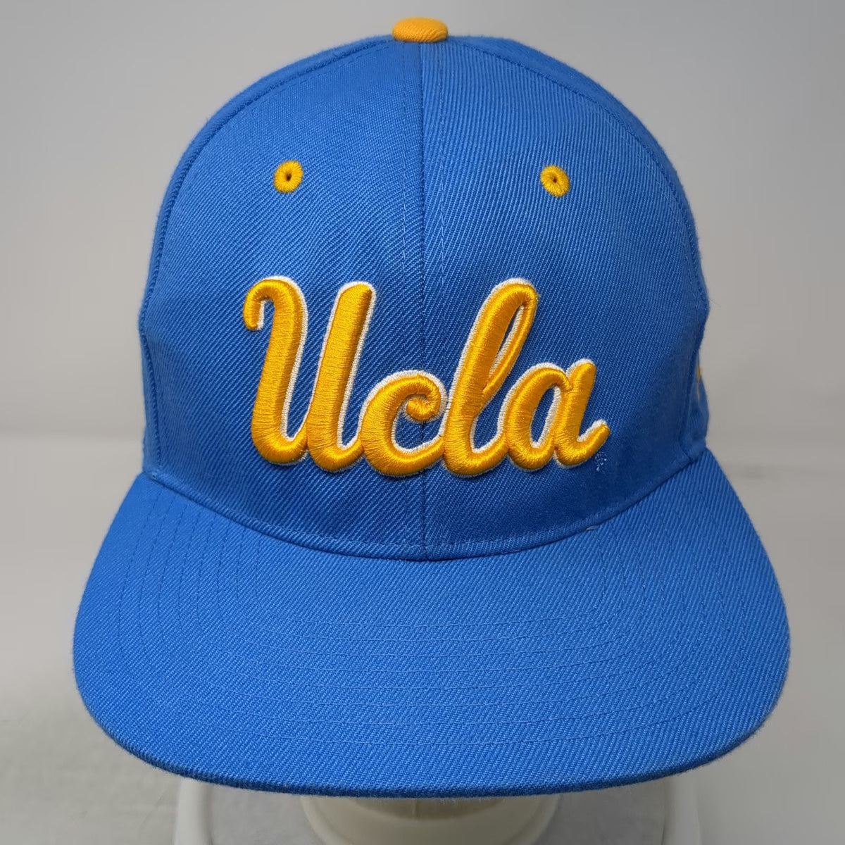 Zephyr UCLA Bruins NCAA Snapback Hat Blue Yellow One Size Script Logo Flat Brim