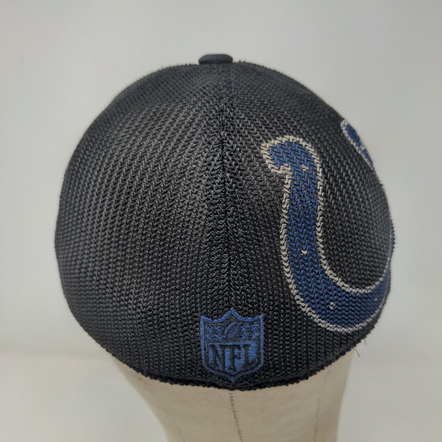 Reebok Mens Snapback Mesh Back Hat Black Size S/M Embroidered Indianapolis Colts