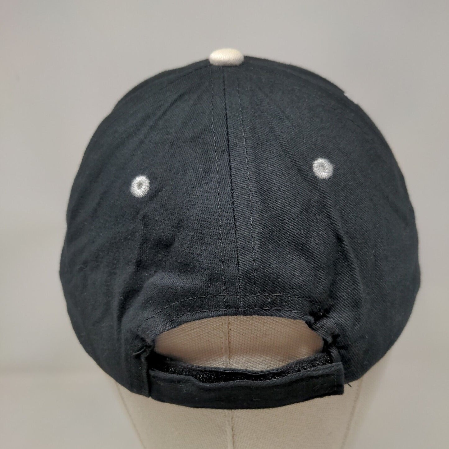 Peak Strapback Hat Black OSFA Embroidered Adjustable 6 Panel Hit Wear