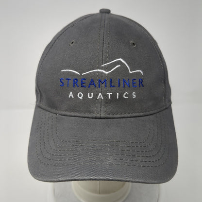 Steamliner Aquatics Slideback Hat Gray One Size Adjustable Embroidered Cotton