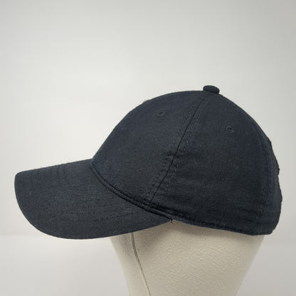 Unbranded Slideback Hat Black One Size Adjustable Vented Holes 6 Panel Blank