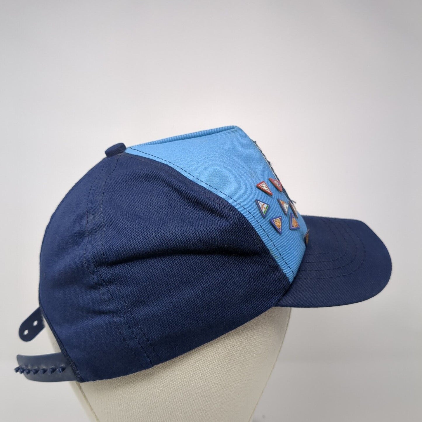 Boy Scouts Webelo Snapback Hat Blue One Size Adjustable Embroidered Pin Badges