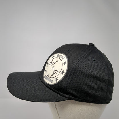 Moto Designs Fitted Hat Black S/M Stretch Solid 6 Panel Athletic Works