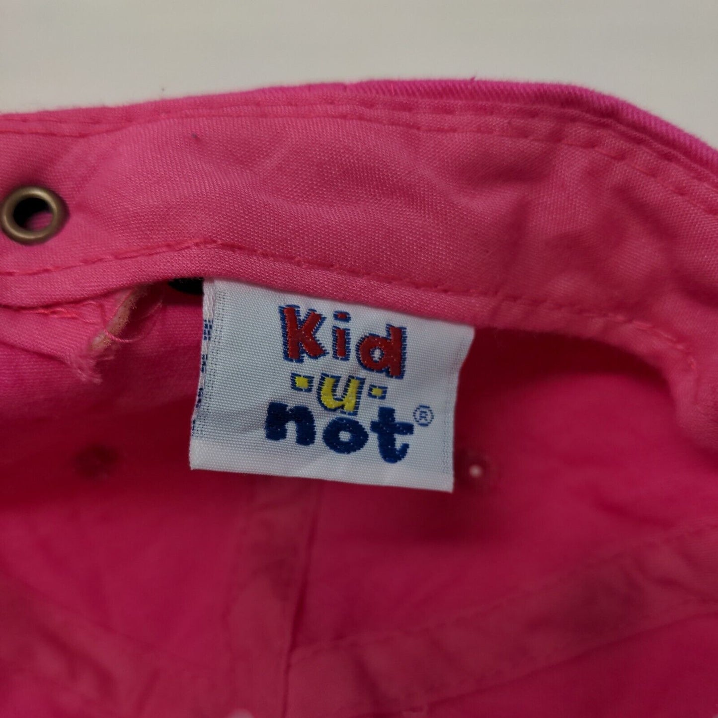 York Beach Me Est. 1652 Slideback Hat Pink One Size Embroidered Kid U Not Cotton
