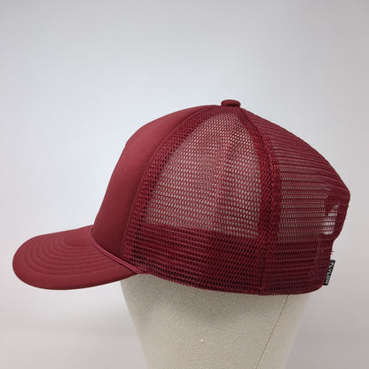 Flylow Grill Mesh Back Rope Trucker Hat Red One Size Solid Adjustable