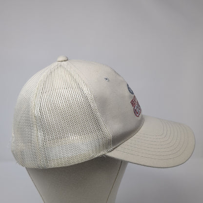 Heavy Duty Grandpa Trucker Hat Beige One Size Adjustable Mesh Back Signatures