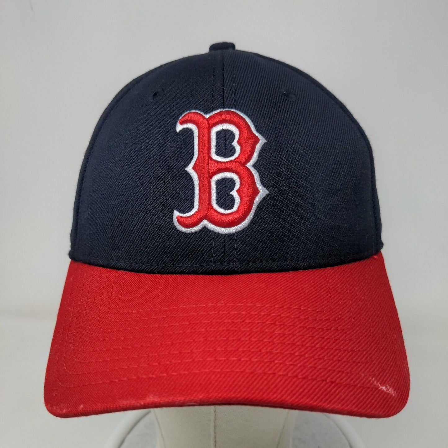 New Era Men's Fitted Hat Blue Red S/M Embroidered Boston Red Sox Logo MLB