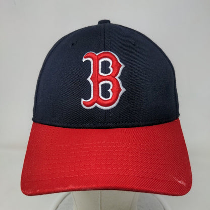 New Era Men's Fitted Hat Blue Red S/M Embroidered Boston Red Sox Logo MLB