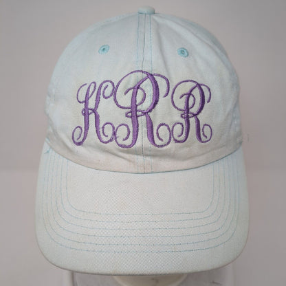 KRR Slideback Hat Blue One Size Adjustable Embroidered Monogram Newhattan Cotton