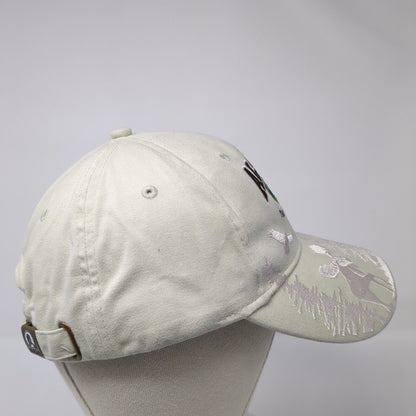 Alaska The Last Frontier Slideback Hat Tan One Size Embroidered 6 Panel