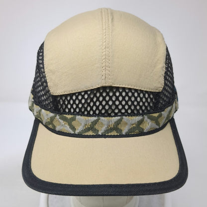 KAVU Baseball Cap Beige M Mesh Nylon Patterned Strap Seattle USA Adjustable Hat
