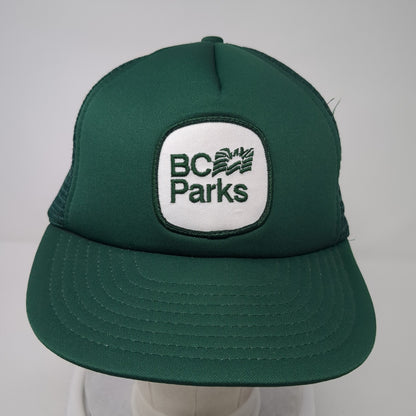 BC Parks Trucker Hat Green Large Adjustable Embroidered Mesh Back Wilson