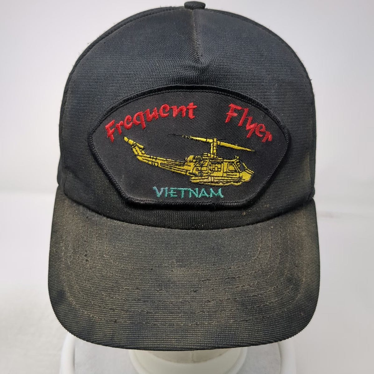 HMC Honors 5 Panel Black Hat One Size Vietnam Frequent Flyer Helicopter Huey USA