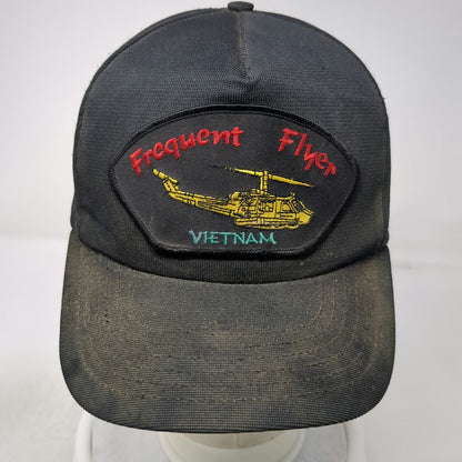 HMC Honors 5 Panel Black Hat One Size Vietnam Frequent Flyer Helicopter Huey USA