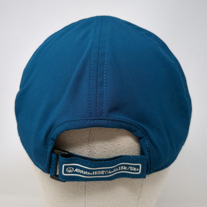 Allstate Hot Chocolate 15k 5k Run Baseball Cap Blue One Size Reflective Brim Hat