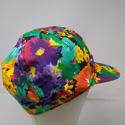 Kromer Baseball Cap Green Yellow Purple 7 3/4 Floral All Over Print Union Made