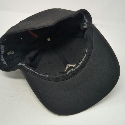 Volcom Baseball Cap Black M Flexfit Embroidered Stone Logo Stretch Fit Hat