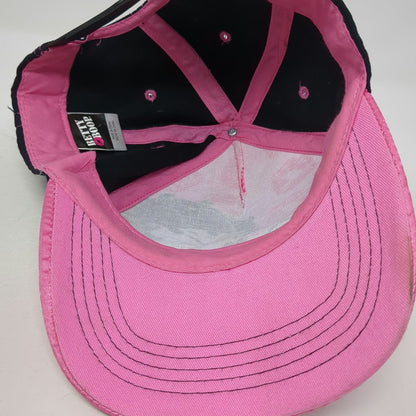 Betty Boop 5 Panel Pink Black One Size Hat Satin Graphic Snapback Kisses
