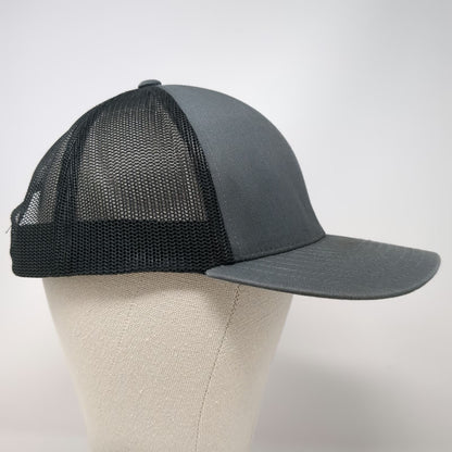 Pacific Headwear Trucker Hat Gray Black One Size DK Constructors Mesh Snapback
