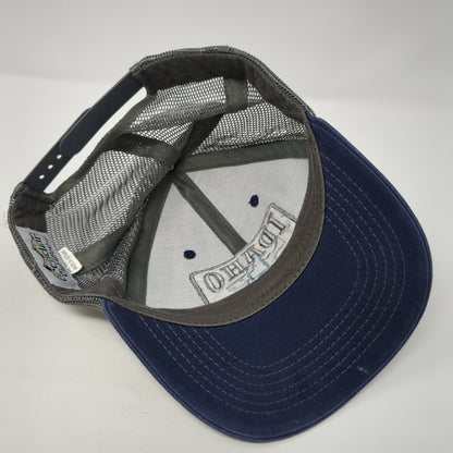 Idaho Snapback Trucker Hat Blue OS Adjustable Mesh Back Arcadian Outfitters
