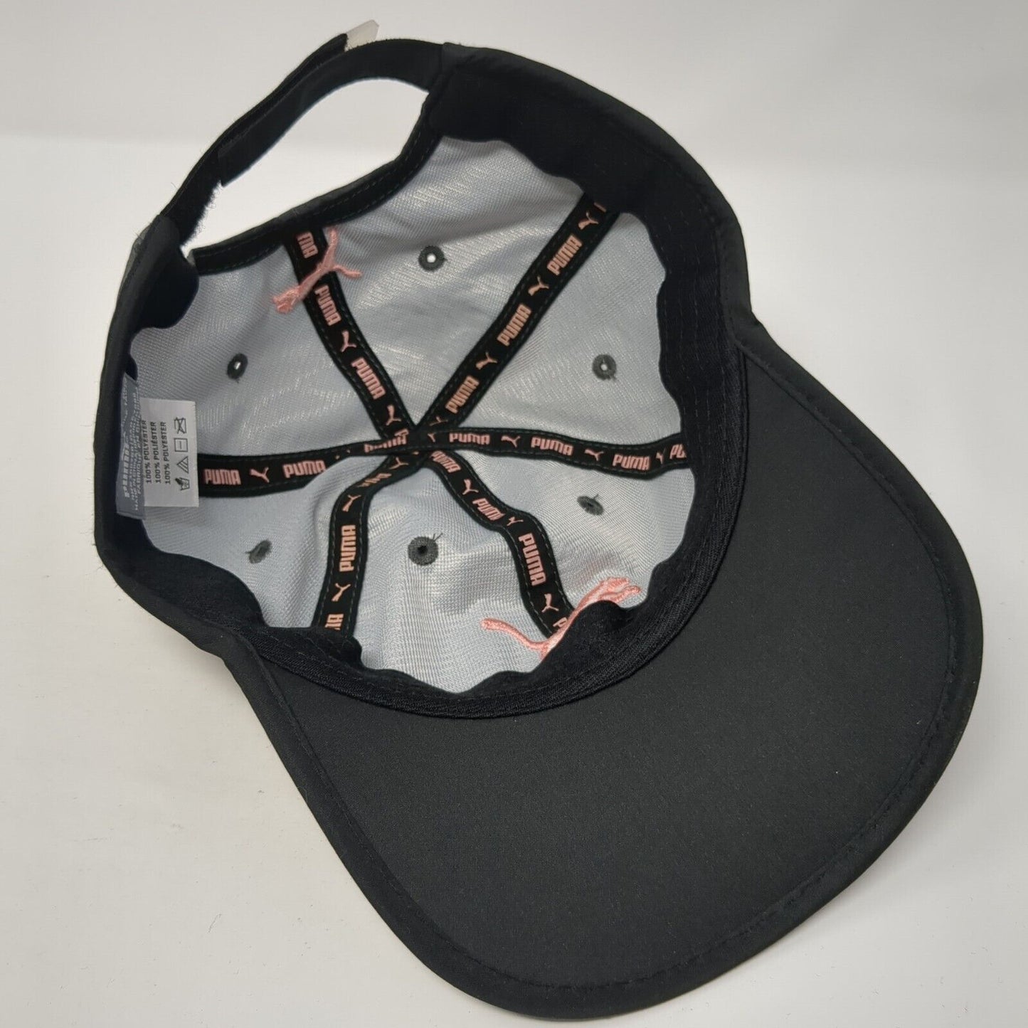 PUMA Strapback Hat Gray One Size Embroidered Logo Adjustable 6 Panel